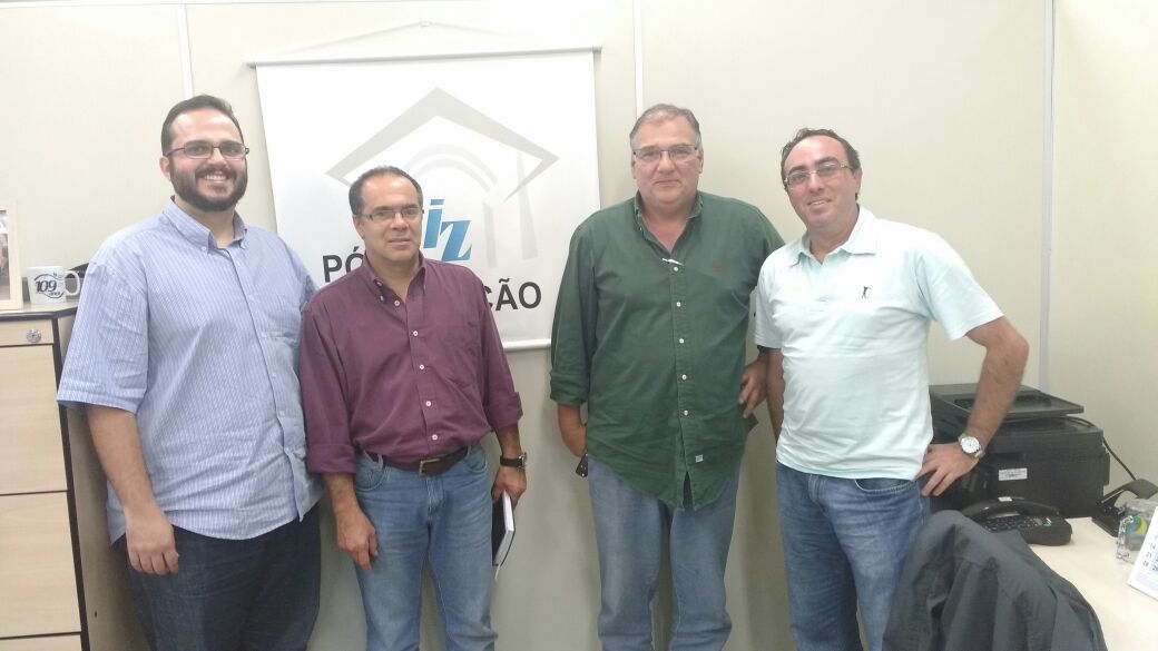 Reunião IZ e Aspaco discutem futuras parceiras - Hélio, Francisco, Marcio e Dr Ricardo Lopes